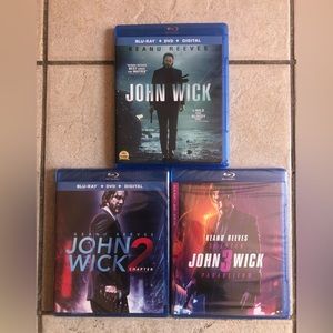 John Wick DVD Lot - John Wick, John Wick 2, John Wick 3: Parabellum